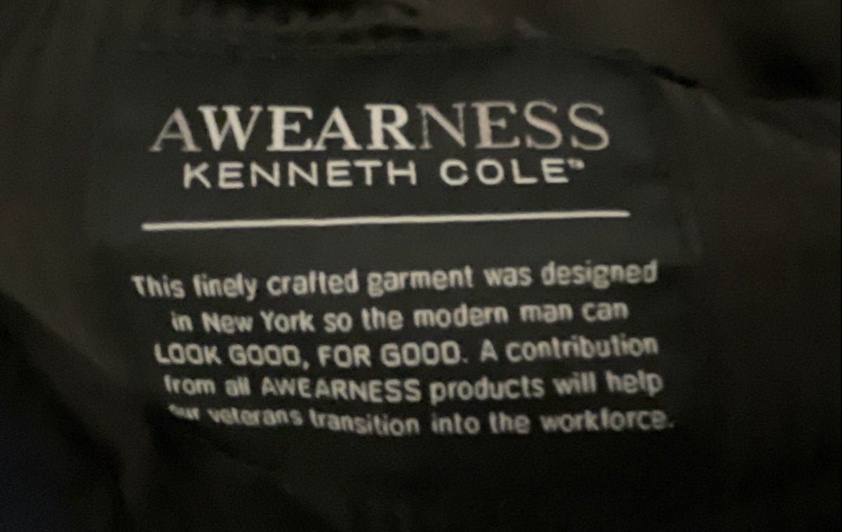 Awearness Kenneth Cole Men's Blue Wool Blend Two-Piece Suit Sz 56L 50