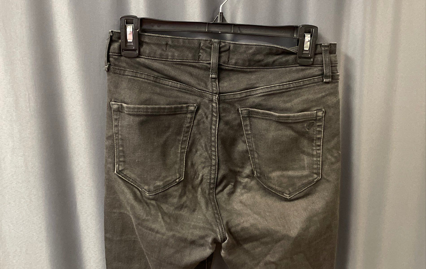 William Rast Women's Black Sculpted Highrise Distressed Ripped Knee Jeans Sz 28