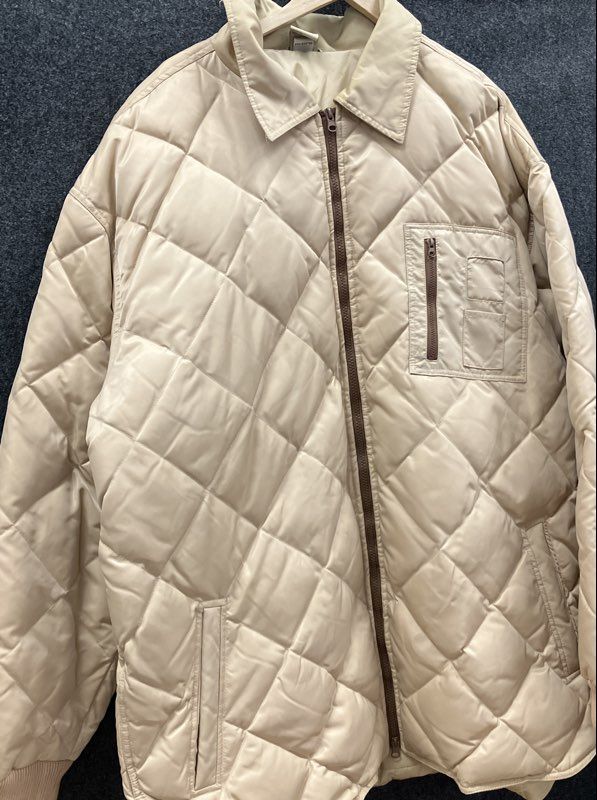 Vintage 2000s State Property Quilted Down Puffer Jacket Tan Hip Hop Sz 3XL