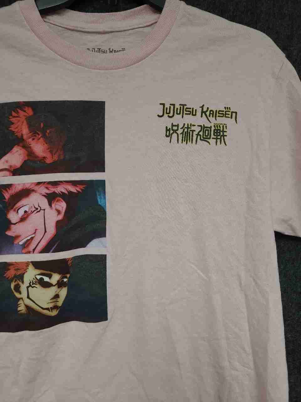 Jujutsu Kaisen Ryomen Sukuna Anime Graphic T-Shirt Crunchyroll Pink Sz M