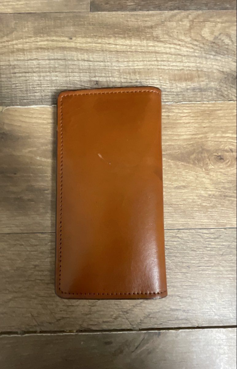 Vintage Western Hand Carved Horse Head Genuine Leather Bifold Checkbook Wallet