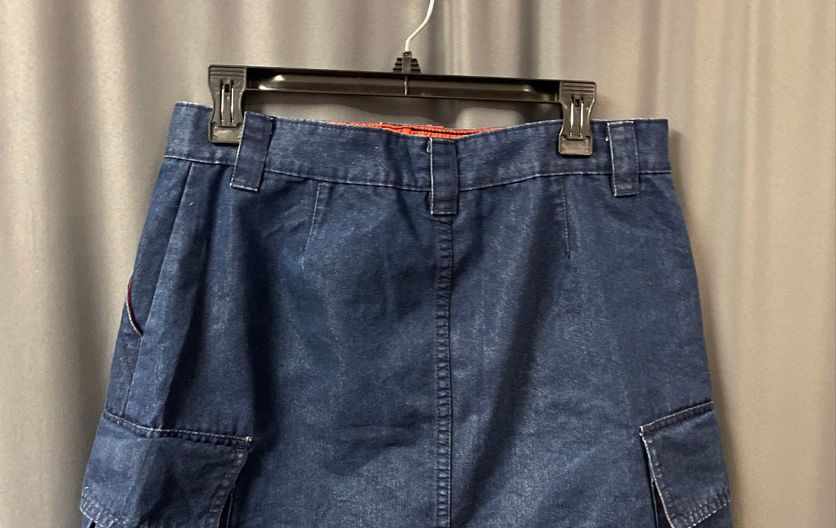 Vintage 90s Tommy Jeans Women's Blue Denim Cargo Mini Skirt Sz 11