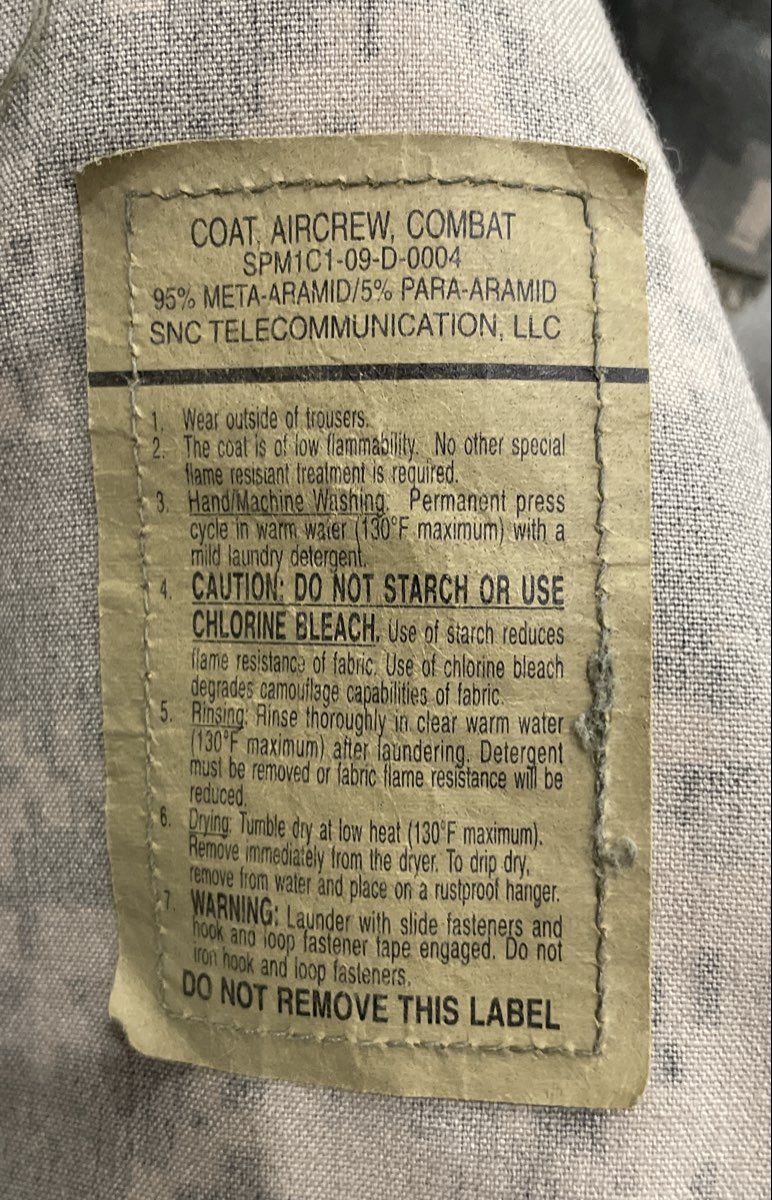 SNC Men's UCP Digital Camo Aircrew Combat Coat FR Military A2CU Jacket XL Long