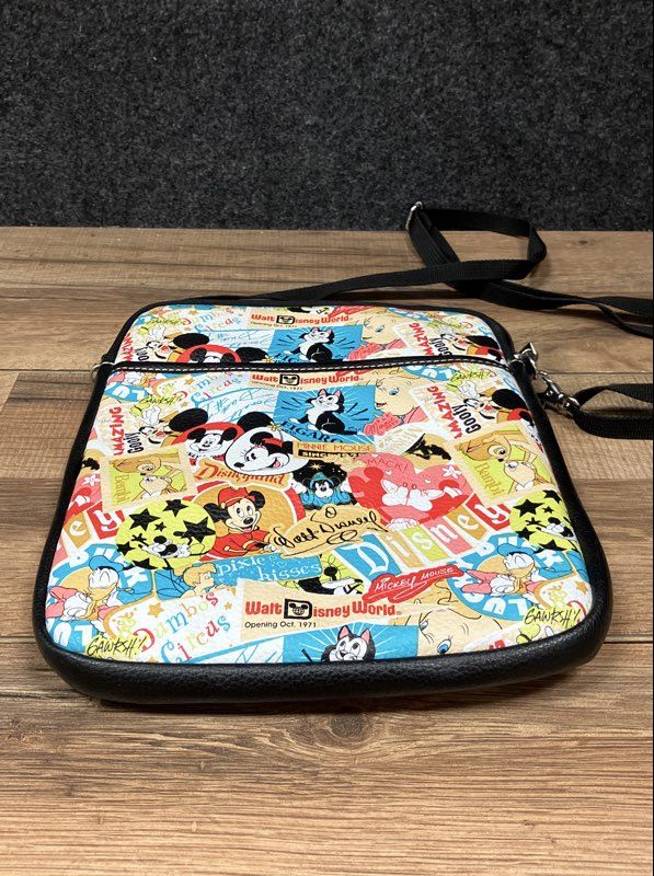 Disney Walt Disney World Disneyland Parks Collage Crossbody Bag Mickey Minnie