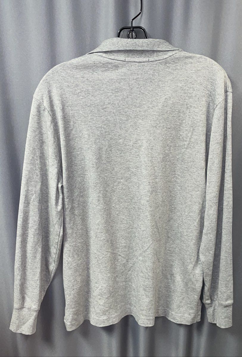 Polo Ralph Lauren Men's Grey Long Sleeve Classic Fit Cotton Polo Shirt Sz M
