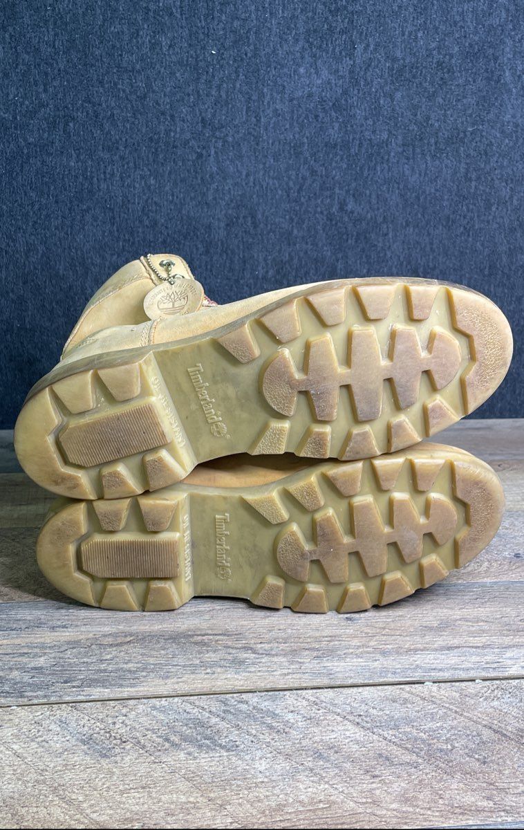 Timberland Men's 6-Inch Premium Waterproof Wheat Leather Boots Size 10