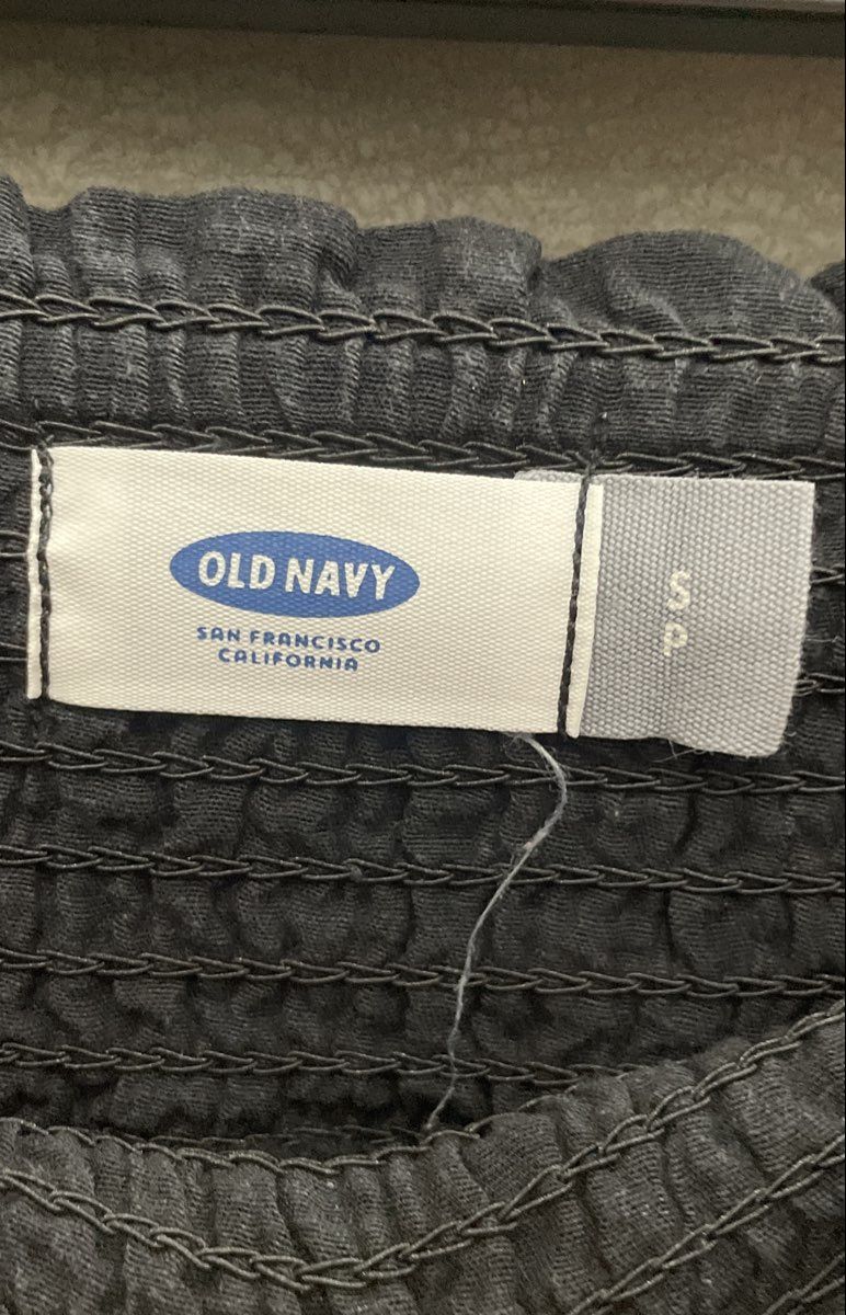 Old Navy Women's Black Smocked Embroidered Cotton Linen Blend Mini Skirt Sz SP