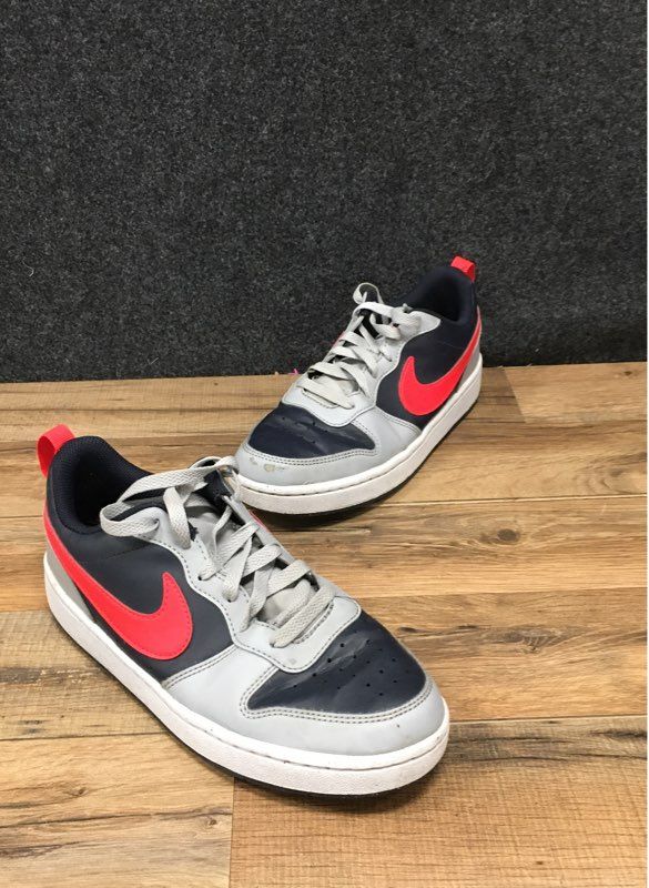 Nike Court Borough Low Recraft Black Red Grey Sneakers Size 6Y DV5456-003