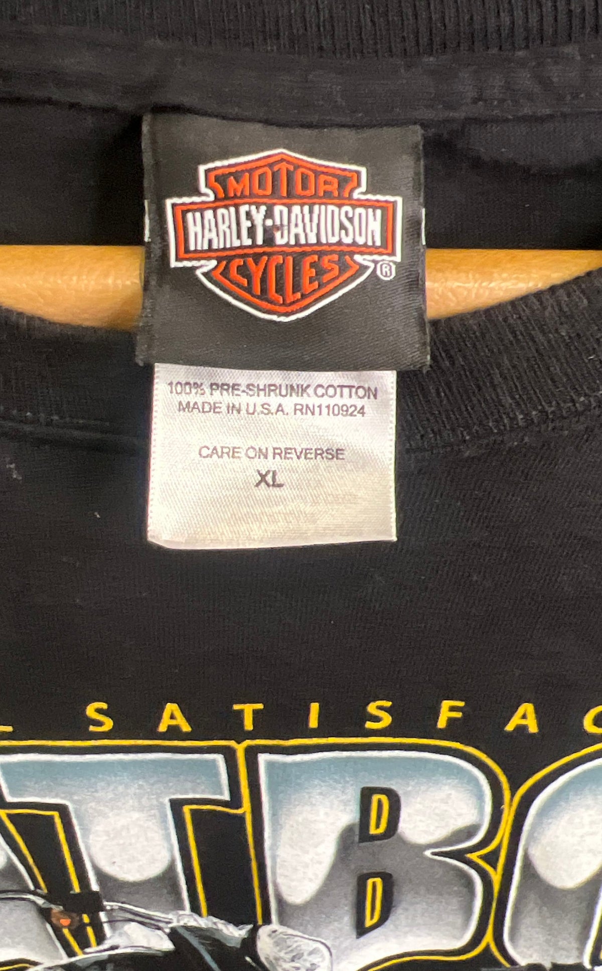 Harley-Davidson Fatboy Clare's Niagara Falls Canada T-Shirt 2011 Sz XL