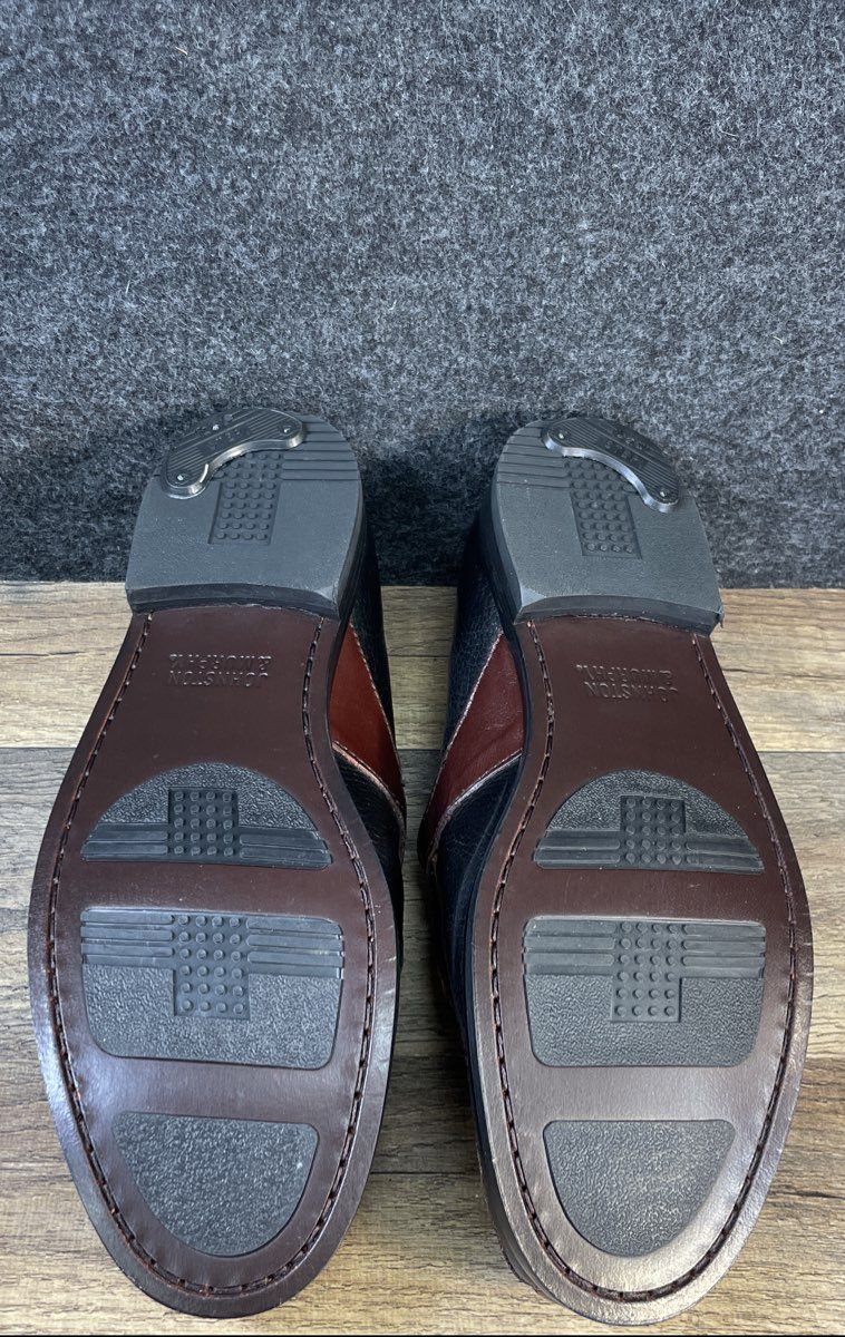 Johnston & Murphy Aragon II Black Brown Kiltie Tassel Loafers Size 10 M