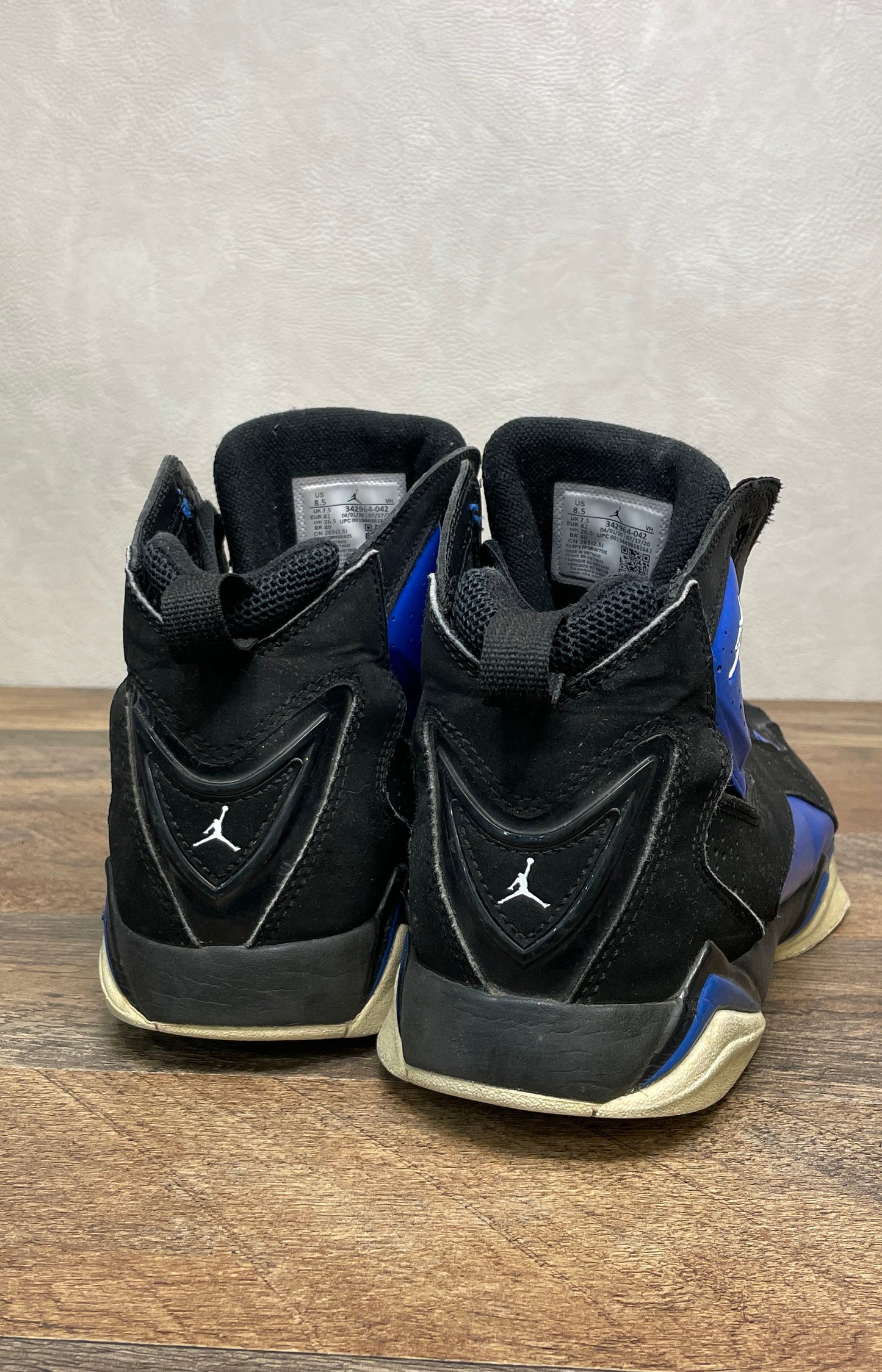 Nike Air Jordan True Flight Black Game Royal Basketball Sneakers Size 8.5