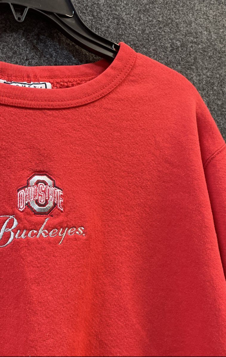 Vintage 90s Ohio State Buckeyes Embroidered Sweatshirt Lee Sport USA Sz S