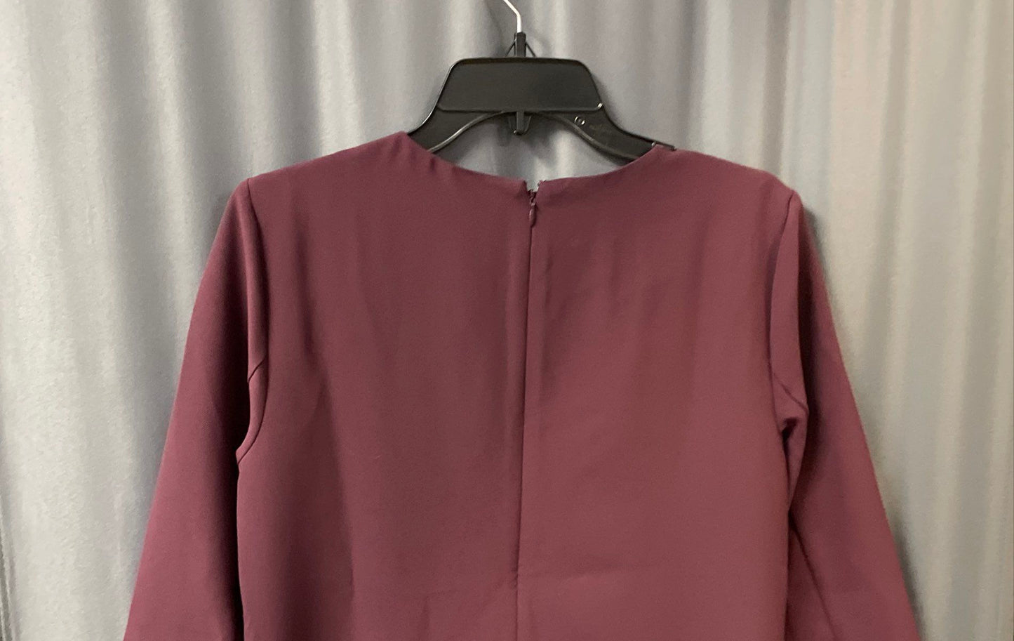 Ann Taylor Women's Purple Long Sleeve Shift Dress Plum Crew Neck NWT Sz 4