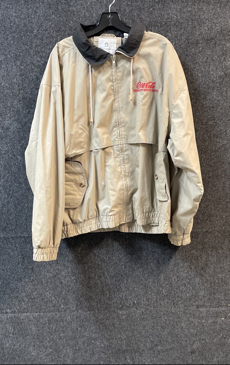 Vintage 90s Munsingwear Full Zip Jacket Tan Sz XL