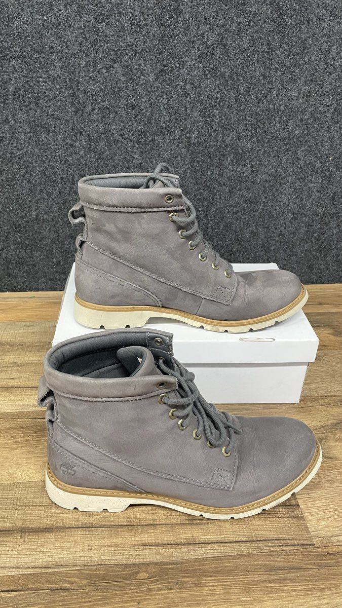 Timberland Bramhall Waterproof Grey Nubuck Ankle Boots Women's Size 8.5