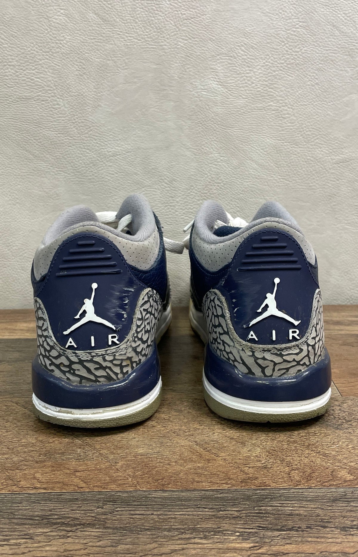 Nike Air Jordan 3 Retro GS Georgetown Midnight Navy Sneakers Size 7Y