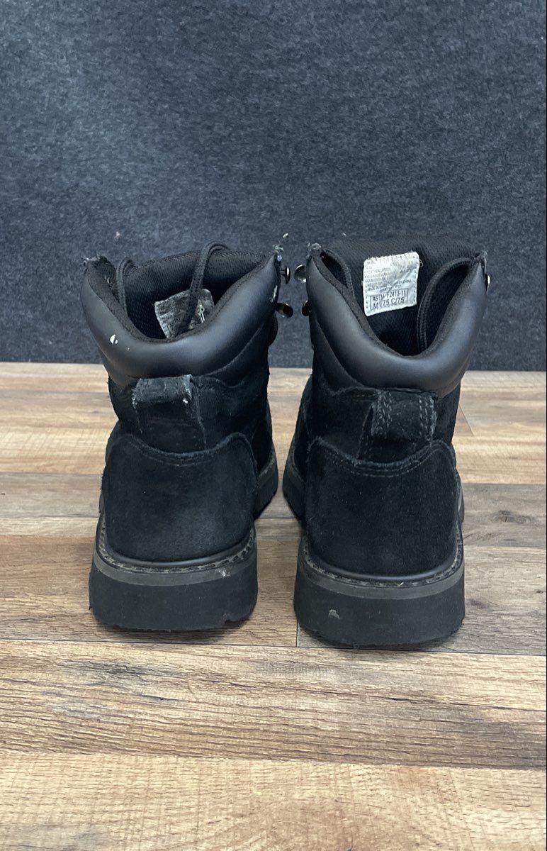 Brahma Men's Black Leather Steel Toe Safety Work Boots Size 9.5
