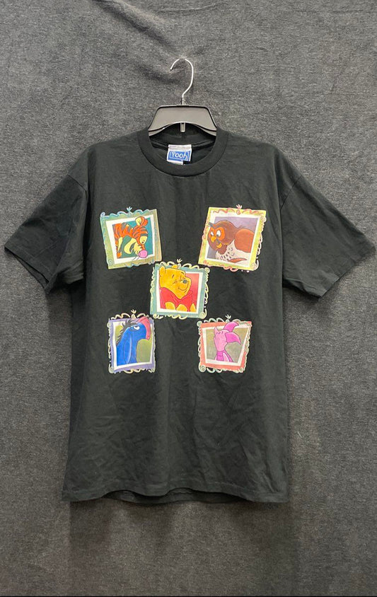 Vintage 90s Winnie The Pooh Characters T-Shirt Brazos Made in USA Sz L
