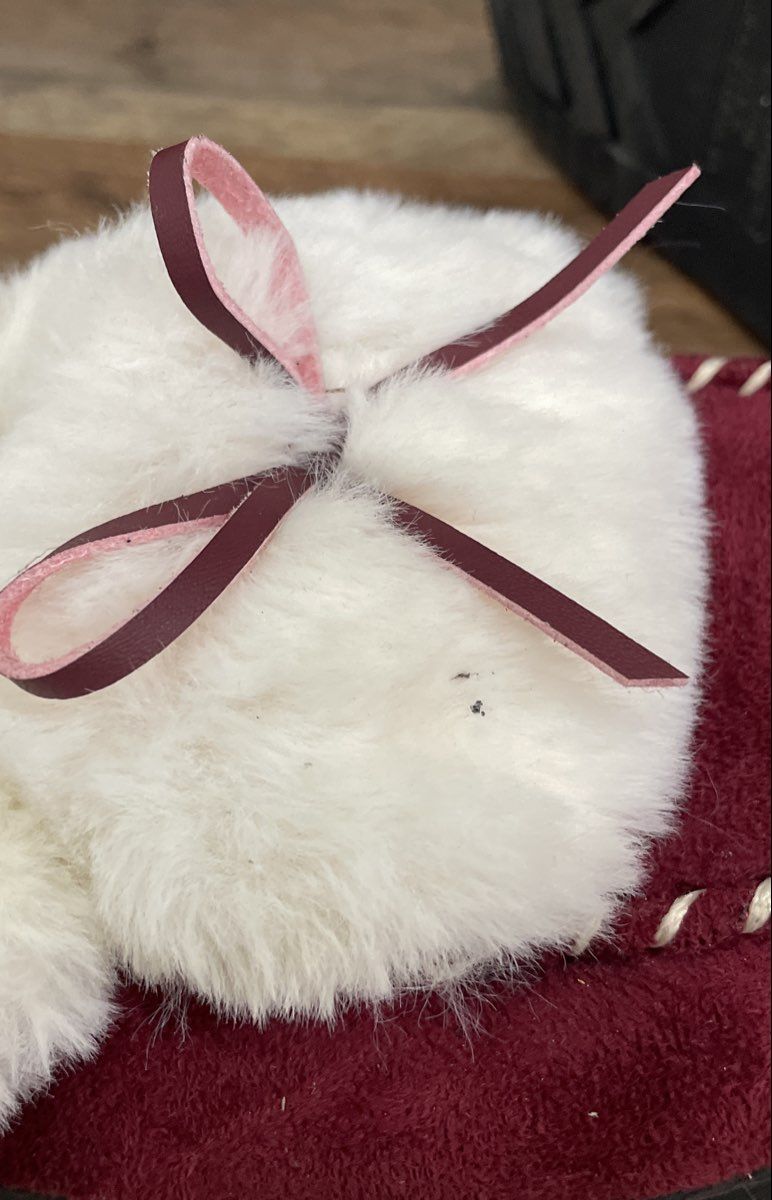 Rockdove Burgundy Red Faux Fur Lined Moccasin Loafer Slippers Women's Size 8-9