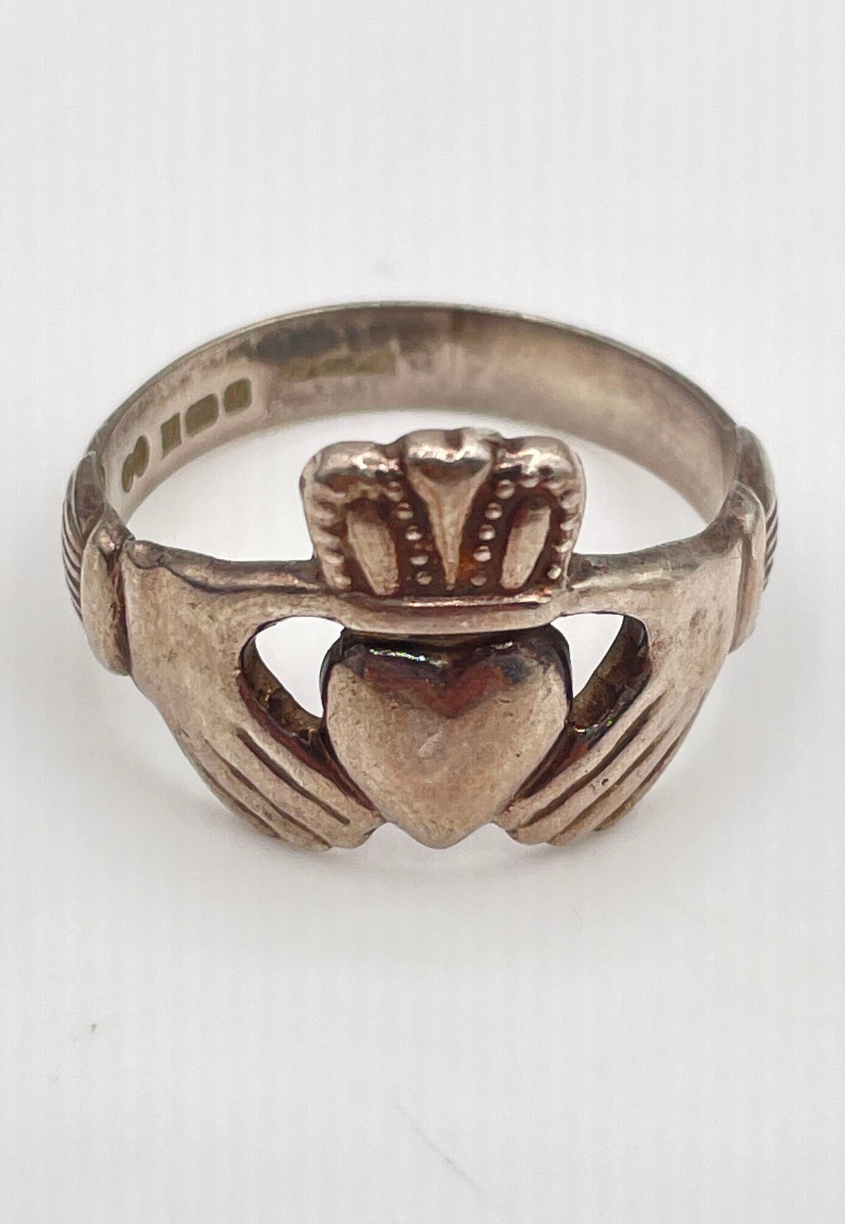 Vintage 925 Sterling Silver Claddagh Ring 5.3g