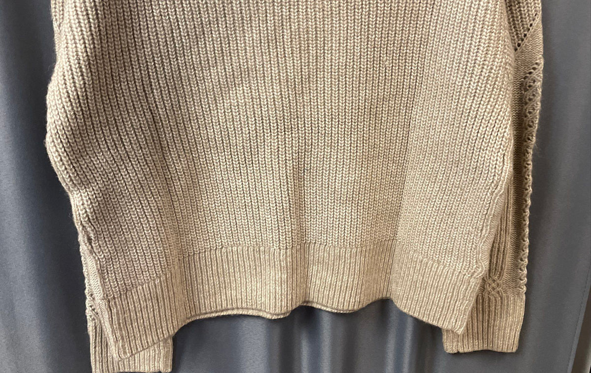 Simply Vera Vera Wang Women's Black Tan Colorblock Mock Neck Sweater PS NWT