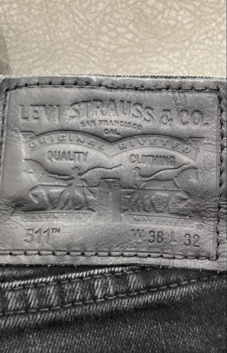 Levi's Men's 511 Slim Fit Jeans Black Denim Sz 38x32