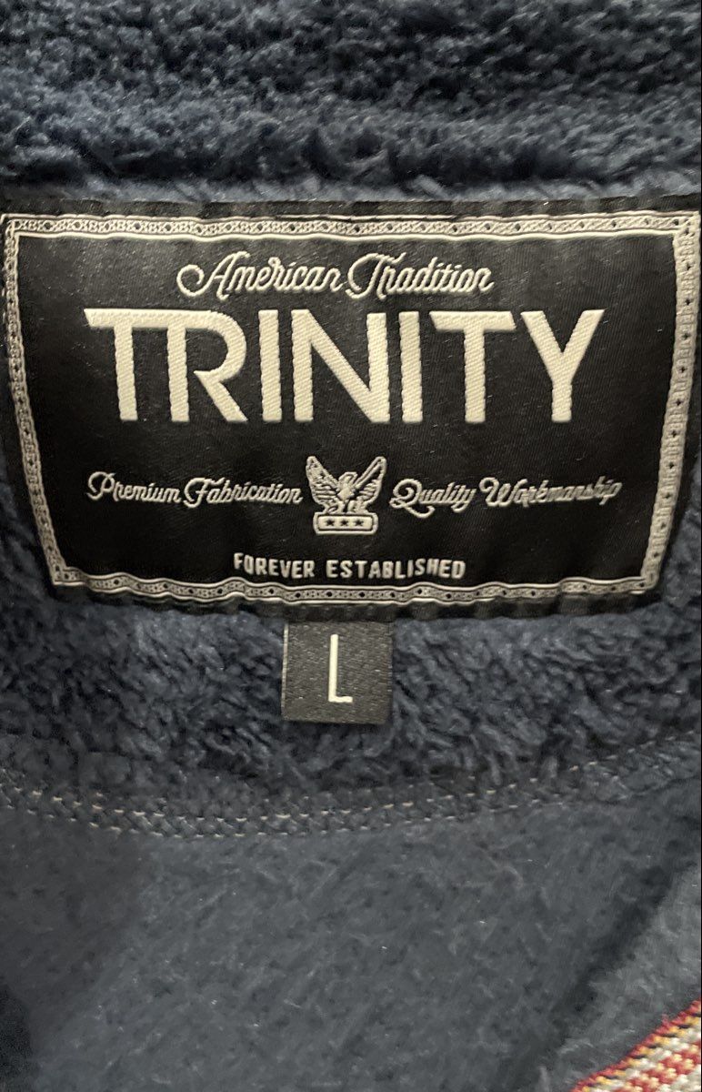 Trinity Men's Blue High Pile Sherpa Fleece 1/4 Zip Pullover Sweater NWT Sz L