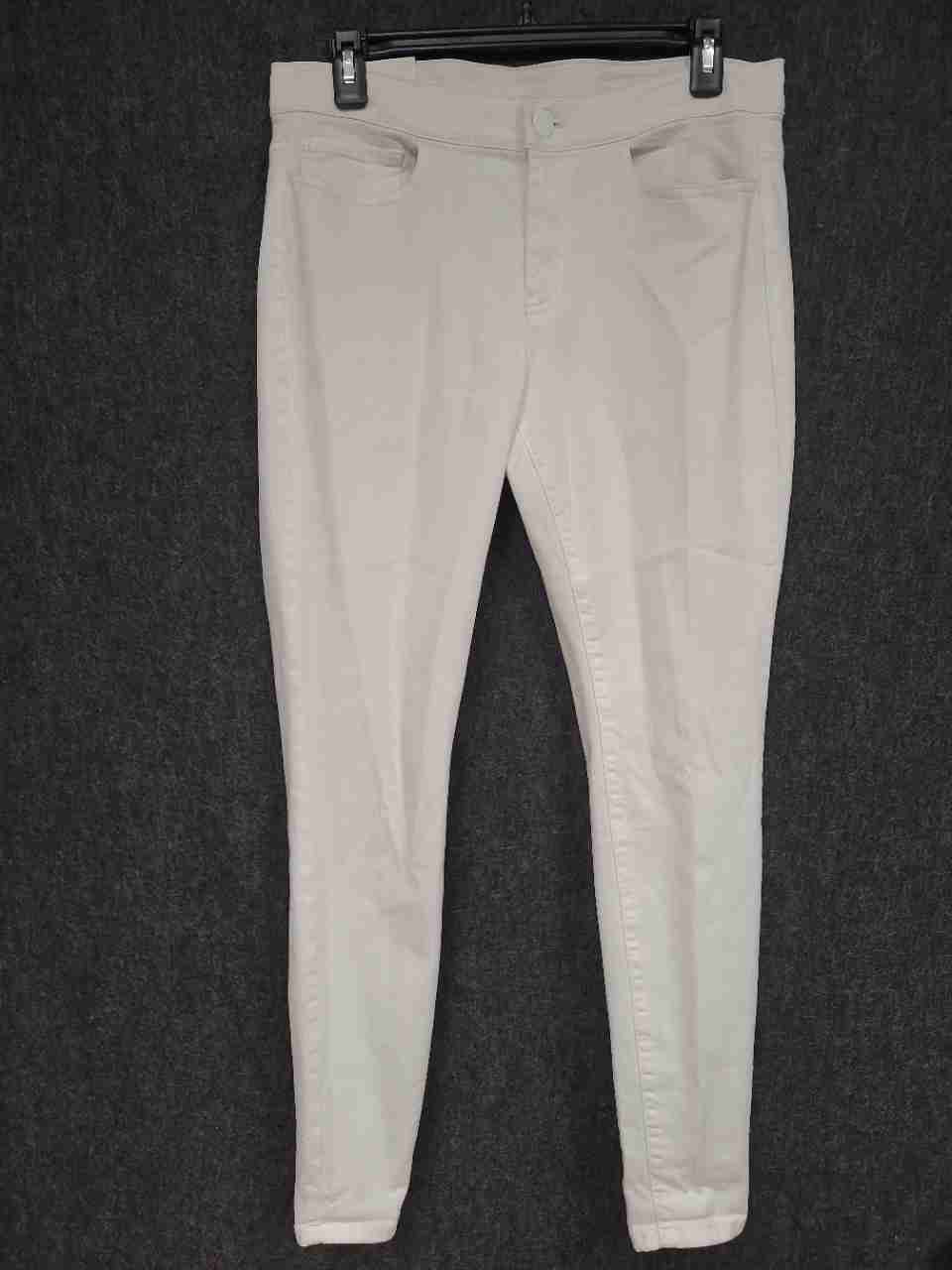 J.Jill Women's White Denim Leggings Sits Below Waist Slim Fit Sz 8