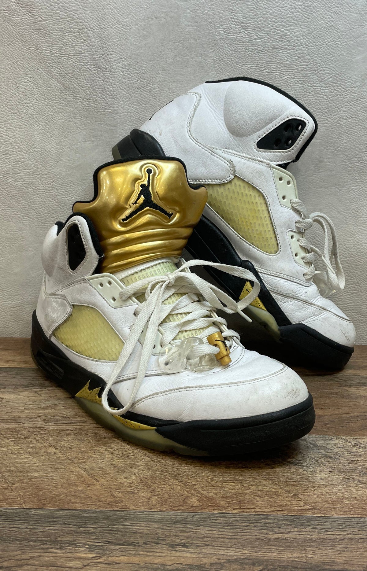 Air Jordan 5 Retro Olympic Gold Medal White Size 12