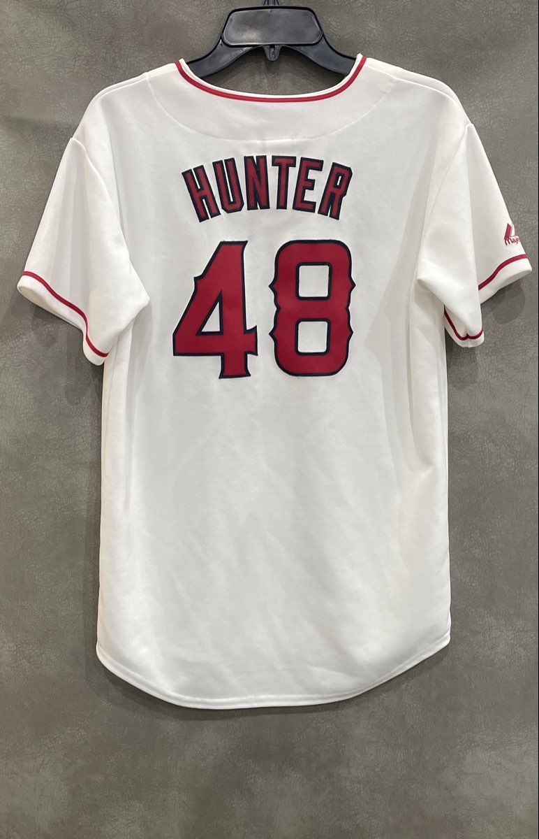 Majestic Men's Los Angeles Angels Torii Hunter #48 White Baseball Jersey Sz XL