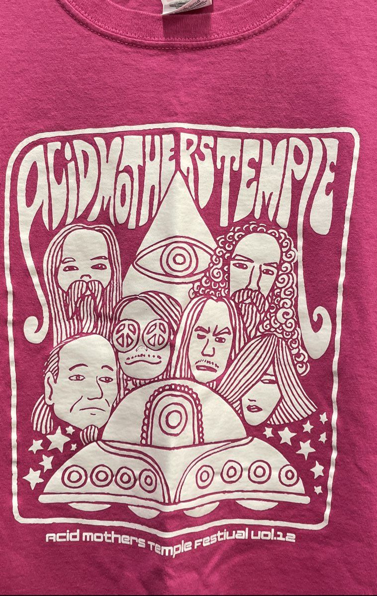Acid Mothers Temple Festival Vol 12 Pink Psychedelic Band T-Shirt Sz Youth L