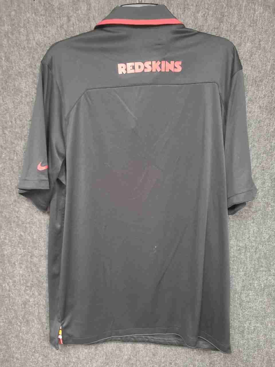 Nike Men's Washington Redskins NFL On-Field Dri-Fit Black Polo Shirt Sz L