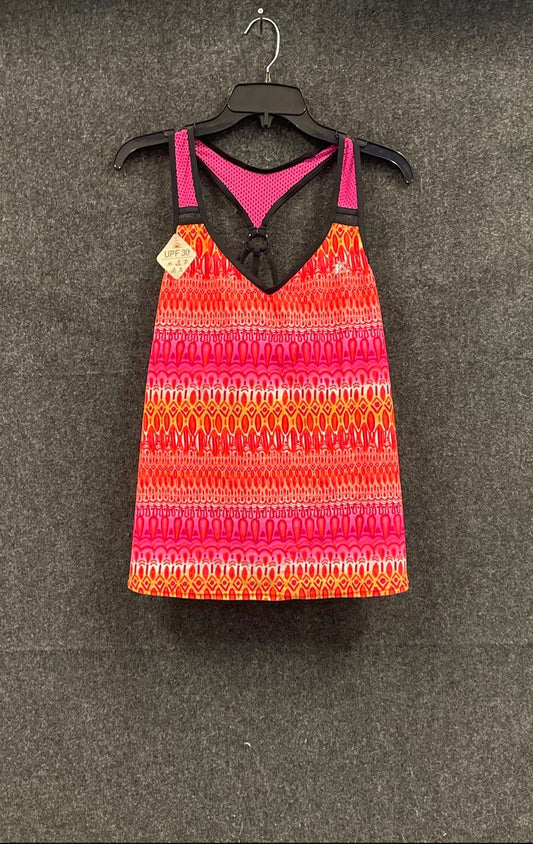 ZeroXposur Women's Geranium Action Tankini Top Racerback Geo UPF 30+ NWT 1X