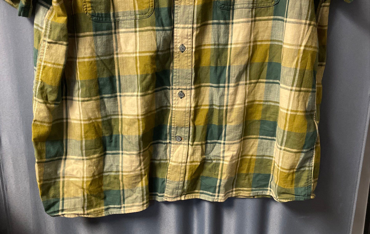 Carhartt Men's Green Plaid Short Sleeve Relaxed Fit Work Shirt Sz 2XL TW5701-M