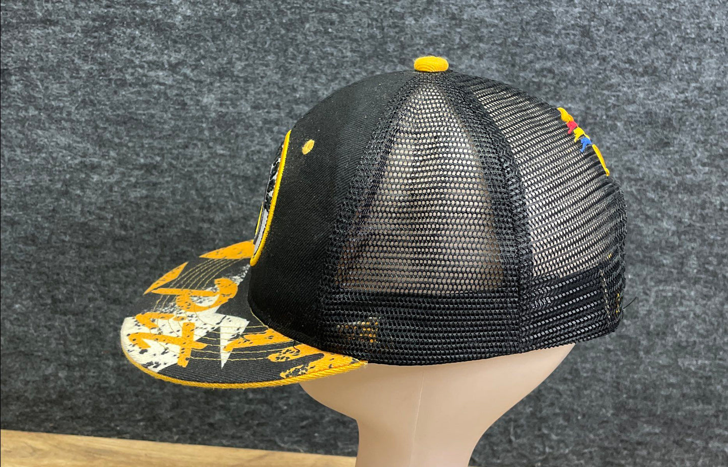 Professional Style Men's Pittsburgh Helmet Trucker Hat Snapback Black Yellow