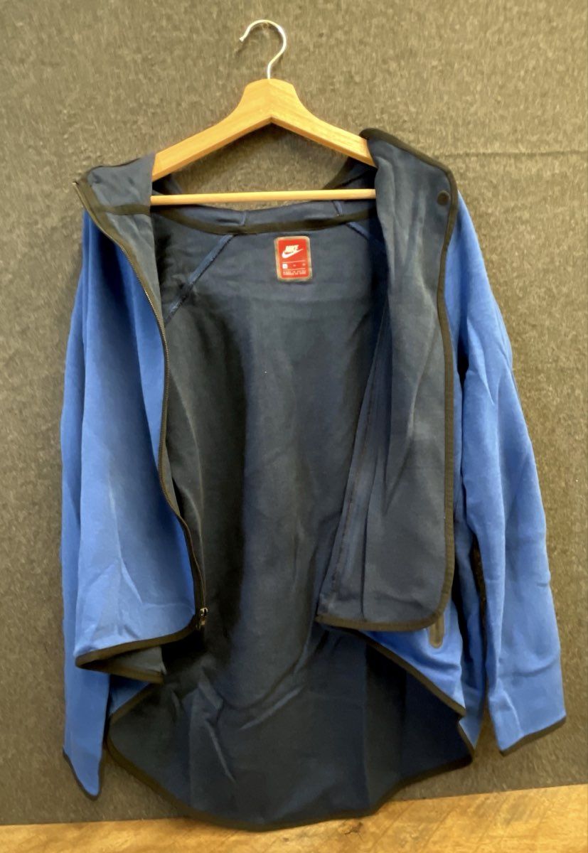 Nike Women's Sportswear Tech Fleece Asymmetrical Full Zip Hoodie Blue Sz XL