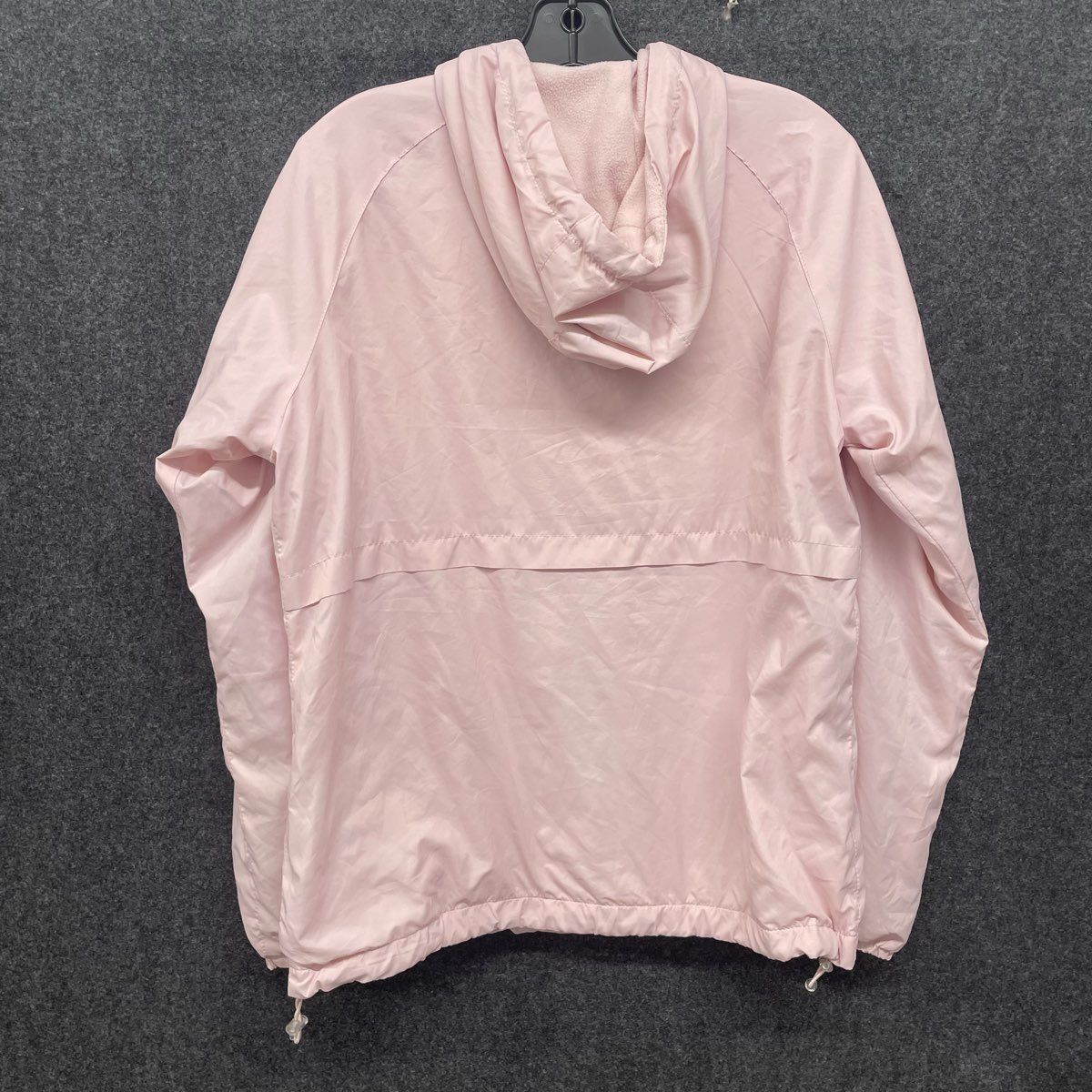 New Balance Women's Pink Full Zip Hooded Fleece Lined Windbreaker Jacket Sz M