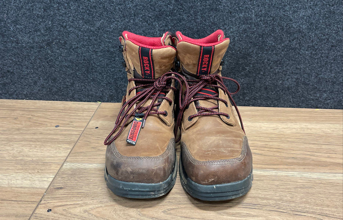 Rocky MobilWelt CT Brown Waterproof Composite Toe Work Boots Men's Size 13