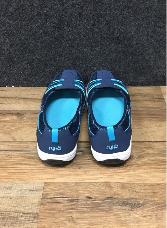 Ryka Tango Navy Blue Teal Women's Slip-On Comfort Walking Shoes Size 8.5